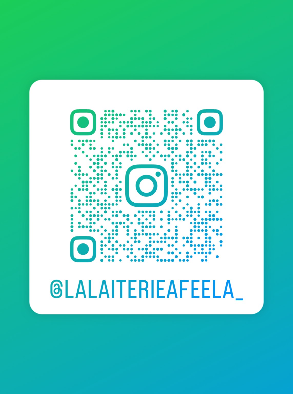 QR code Instagram de La Laiterie Afeela